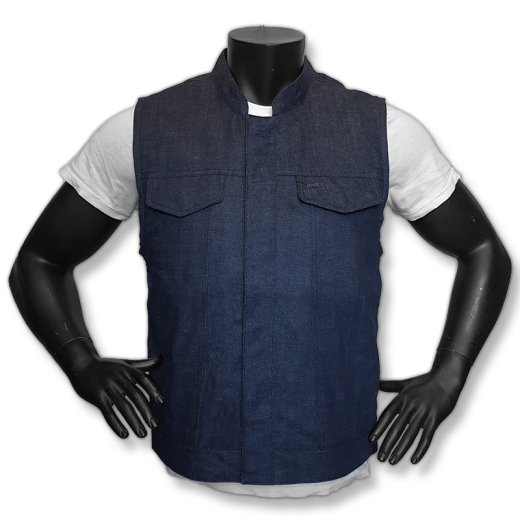 Biker Vest Blue Jeans