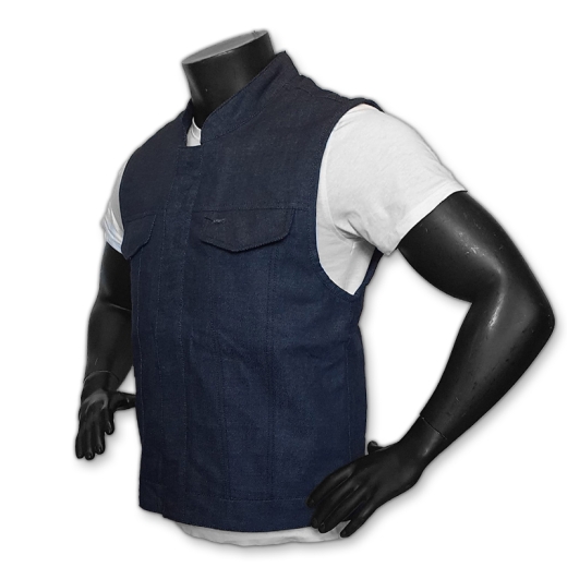 Biker Vest Blue Jeans