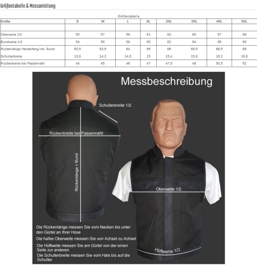 Biker Vest Blue Jeans